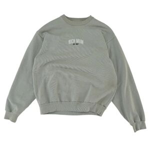 Rich mom grey collared sweatshirt crewneck essentials